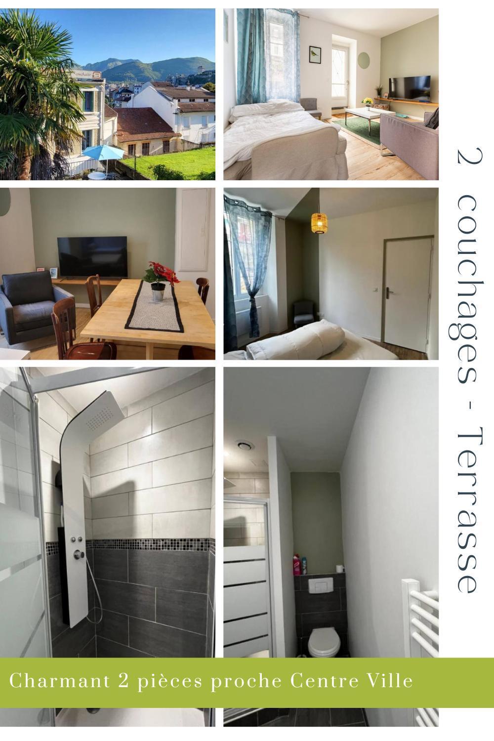 Charmant 2 Pieces Avec Terrasse Proche Centre Ville - Parking Gratuit A Proximite Lourdes Exterior photo
